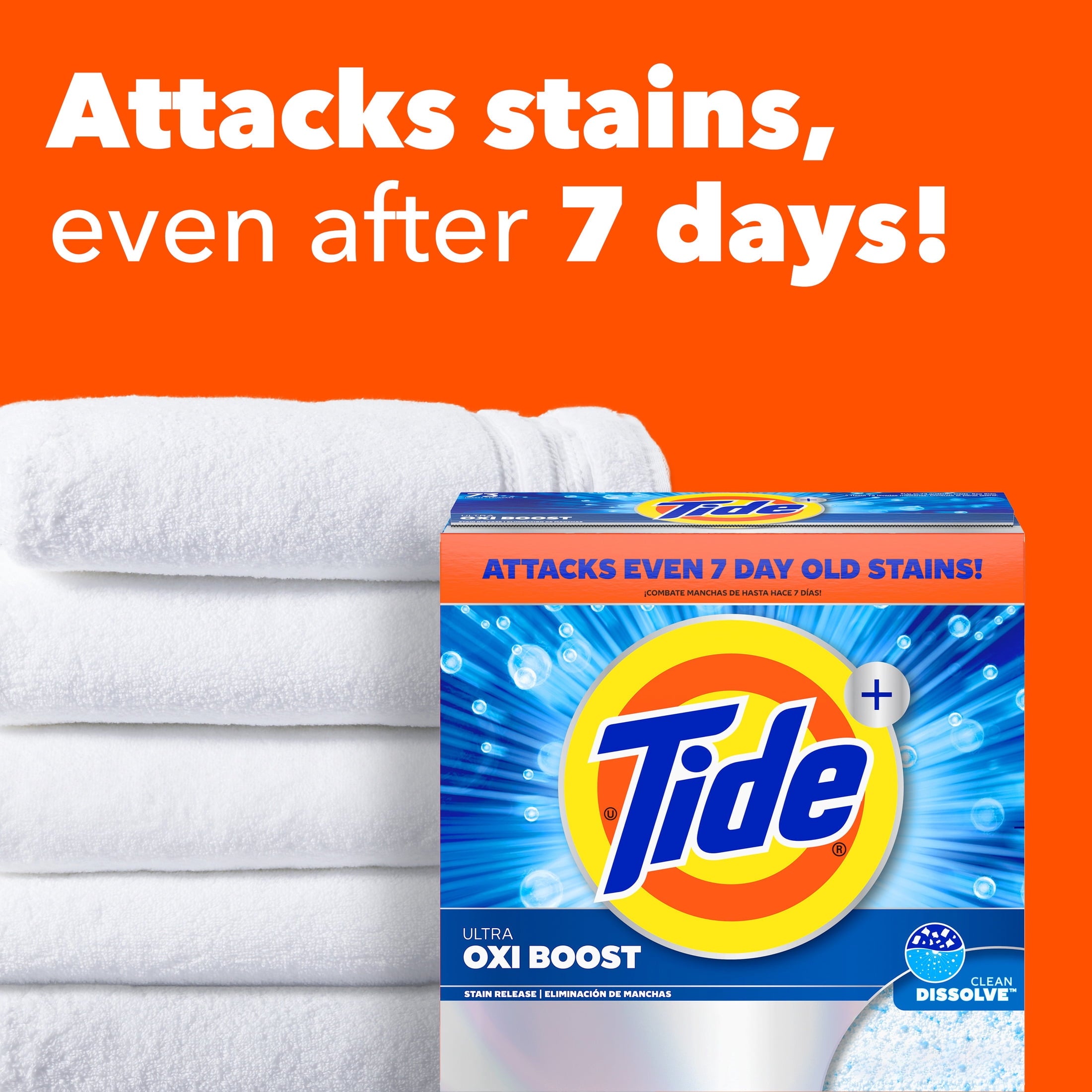 Tide Laundry Detergent Plus Ultra Oxi Powder - 73 Loads, 114 oz