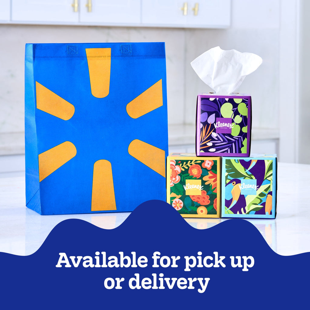Kleenex Ultra Soft Facial Tissues - 4 Cube Boxes, 60 Tissues per Box, 3-Ply