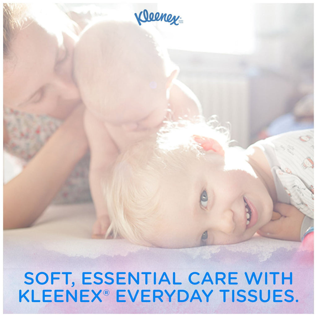 Kleenex Trusted Care Everyday Facial Tissues - 1 Flat Box (160 Total Tissues)