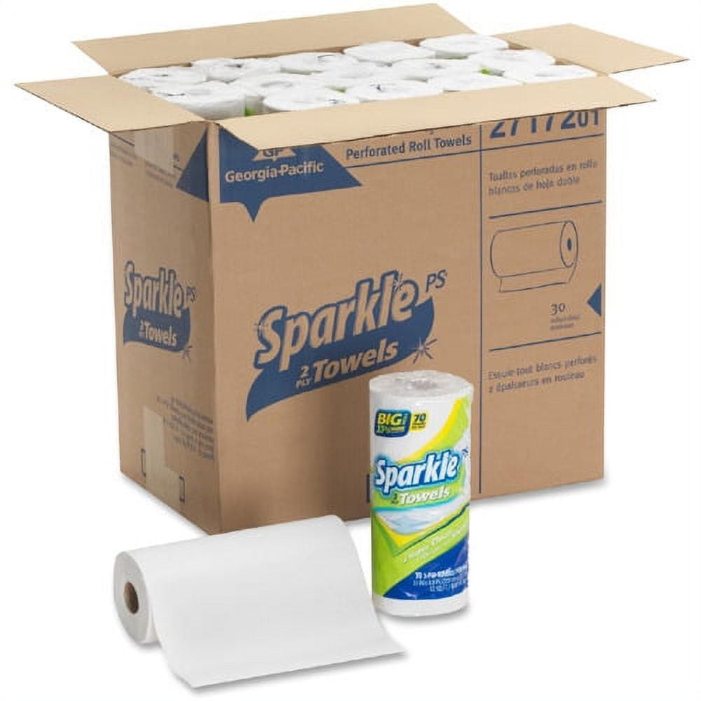 Sparkle Ps Sparkle Premium Roll Towels 2 Ply 70 Sheets/Roll White Absorbent - Perforated 30/Carton