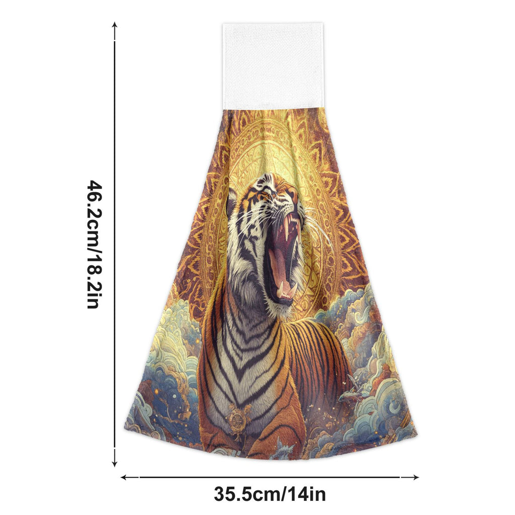 BZSMCE Hanging Hand Towels Fashion Cosmic Fury Pattern 2-Pack - Velcro Style Bathroom Kitchen Towels