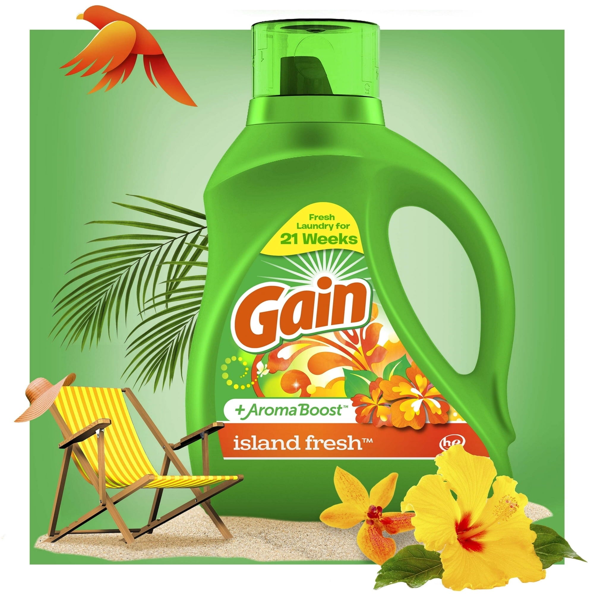 Gain + AromaBoost Island Fresh Liquid Laundry Detergent - 46 fl oz, 1 Pack