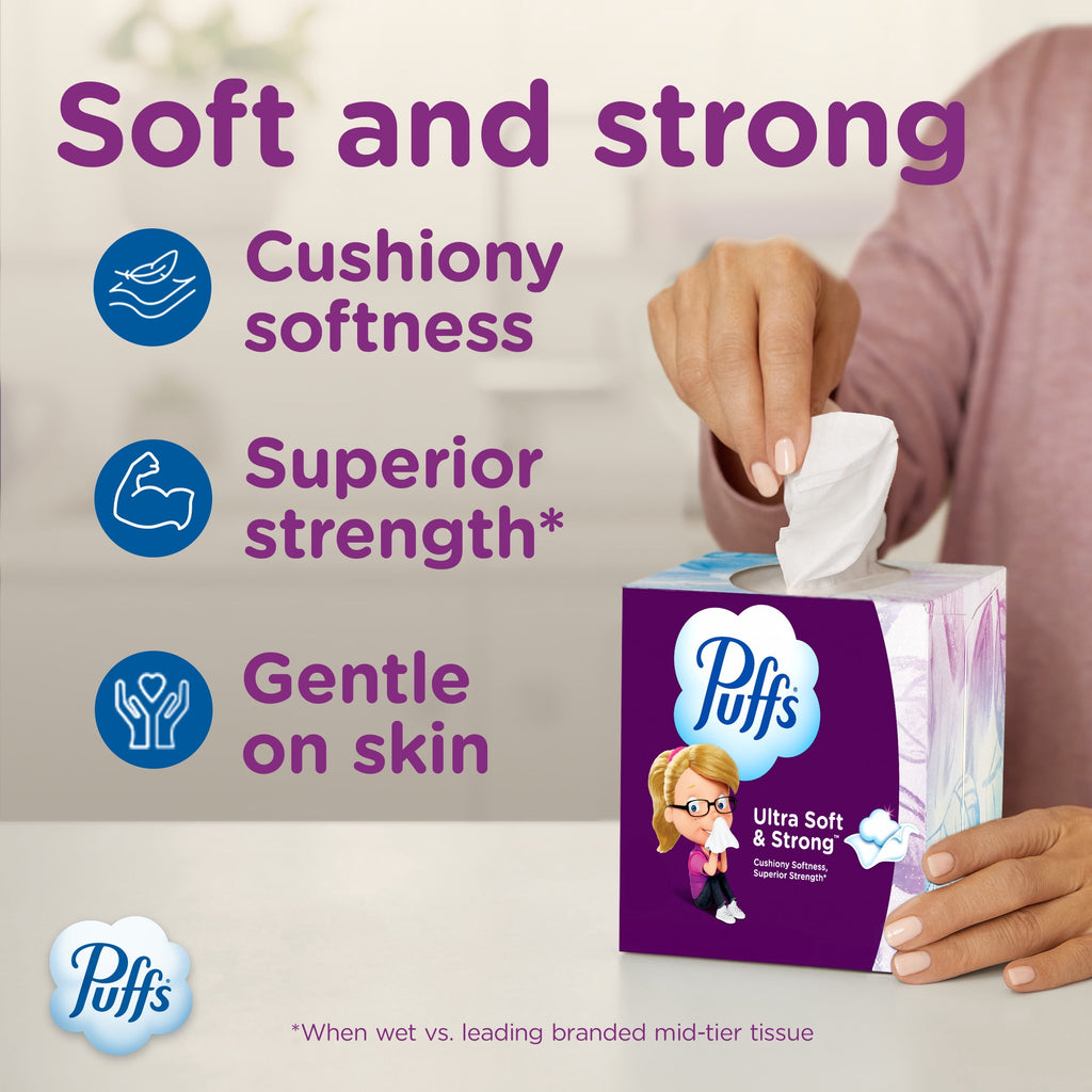Puffs Ultra Soft Facial Tissues - 4 Count