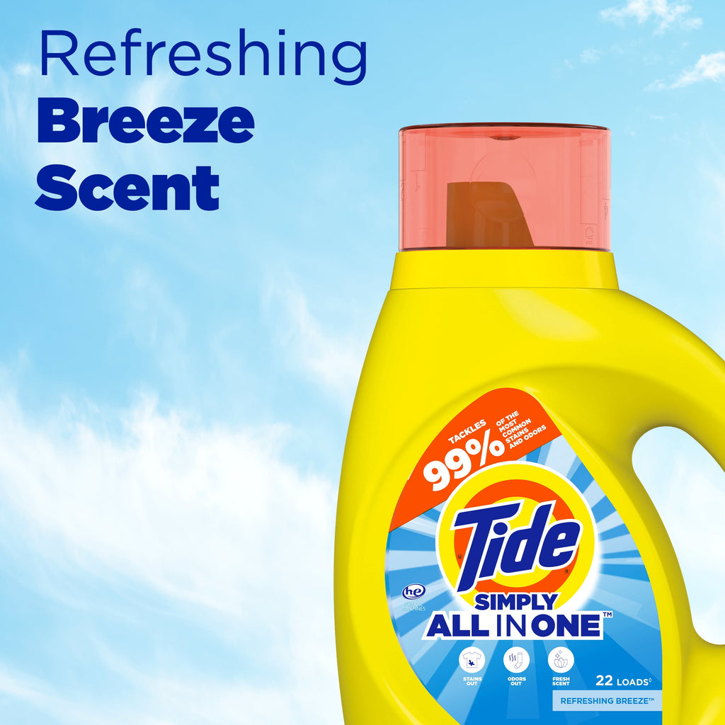 Tide Simply Clean & Fresh Liquid Laundry Detergent - Refreshing Breeze, 6 Loads, 10 fl oz