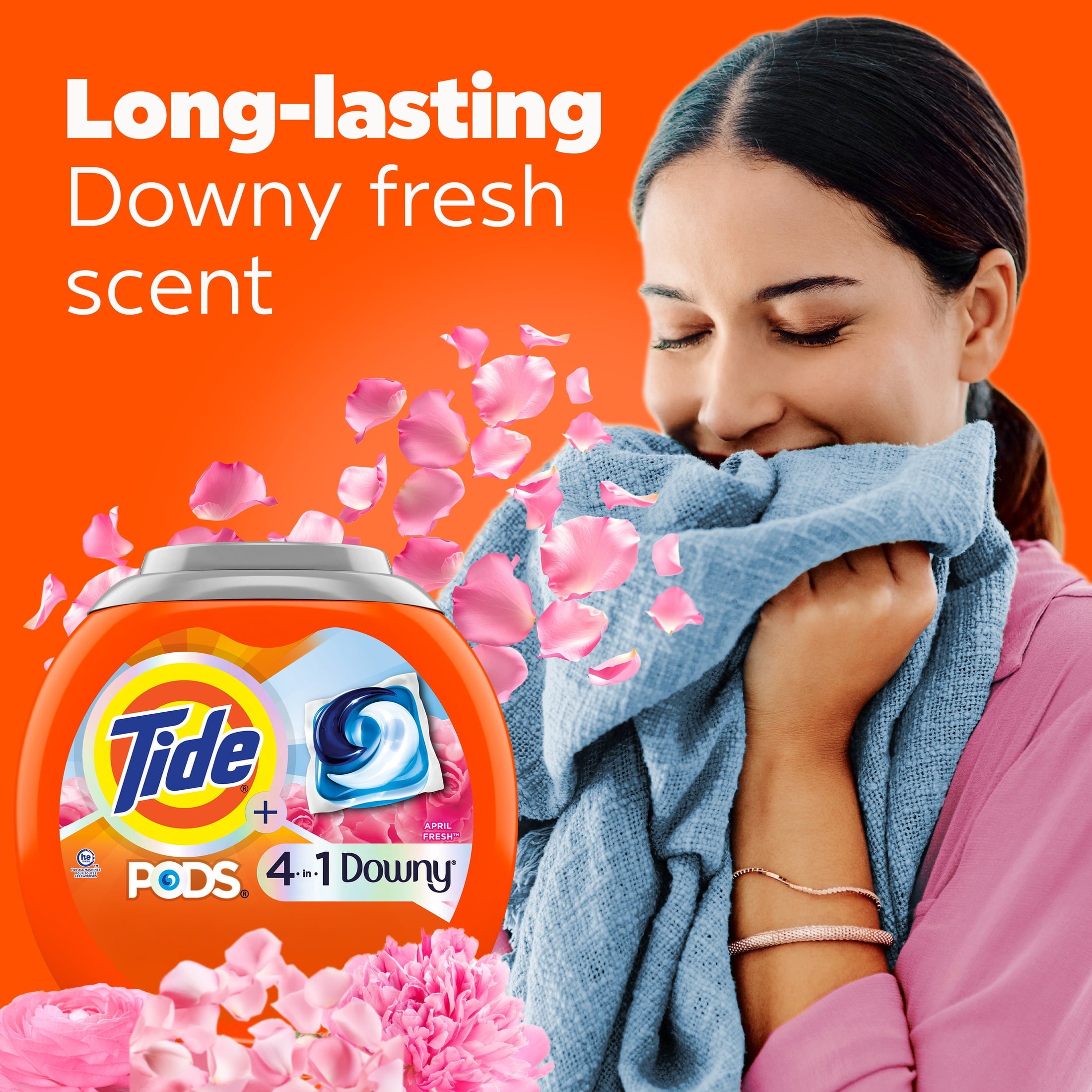 Tide PODS Laundry Detergent Pacs with a Touch of Downy Freshness - 3X Cleaning Power, 43 Count
