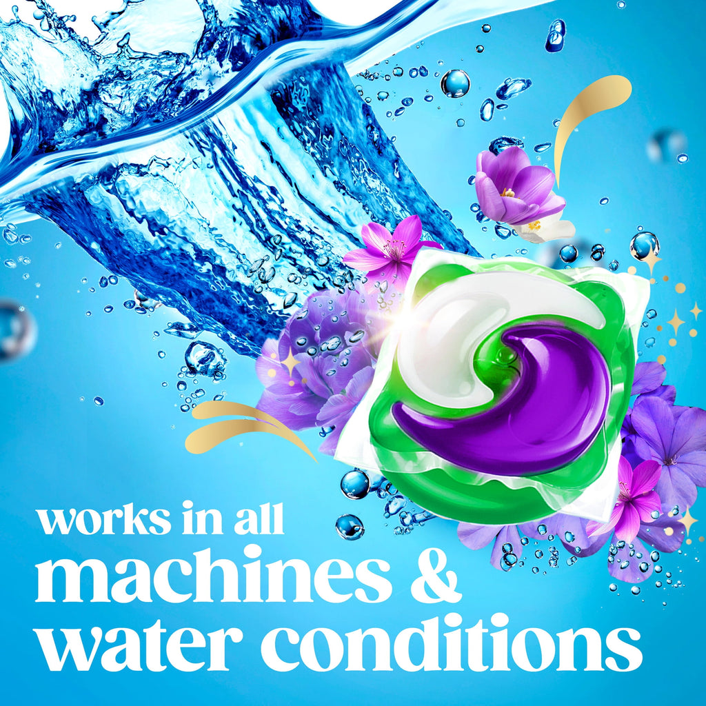 Gain Plus Flings Laundry Detergent Liquid Washing Pacs - Gain's Best All-In-One Clean, Moonlight Breeze Scent, 45 Count