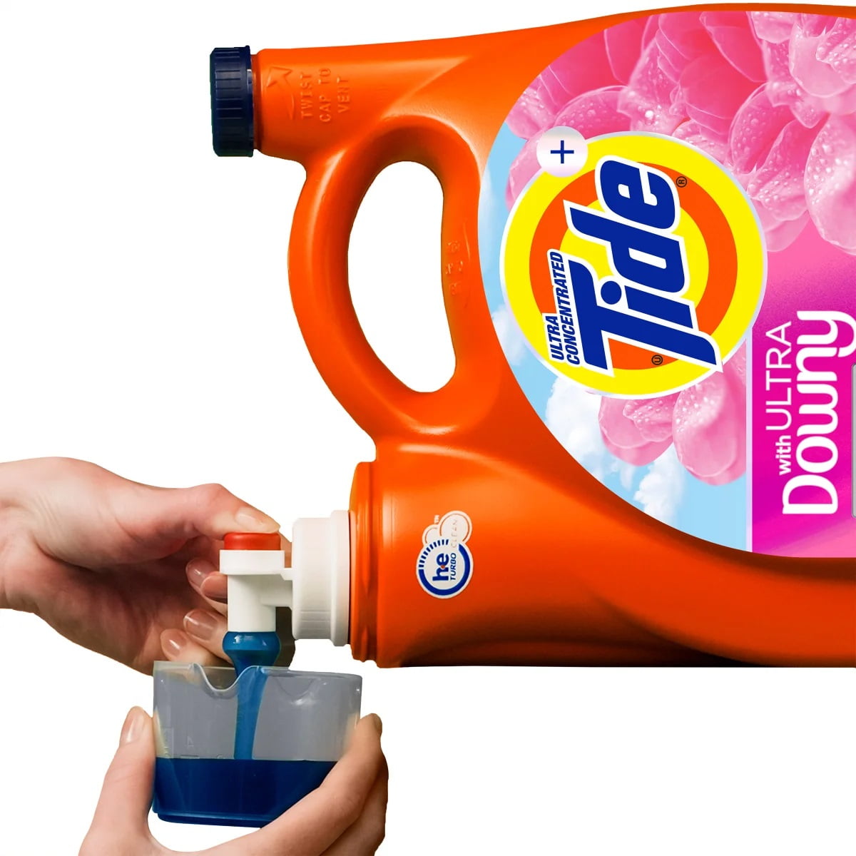 Tide Plus with Ultra Downy Laundry Detergent - April Fresh, 100 Loads, 128 Fl Oz