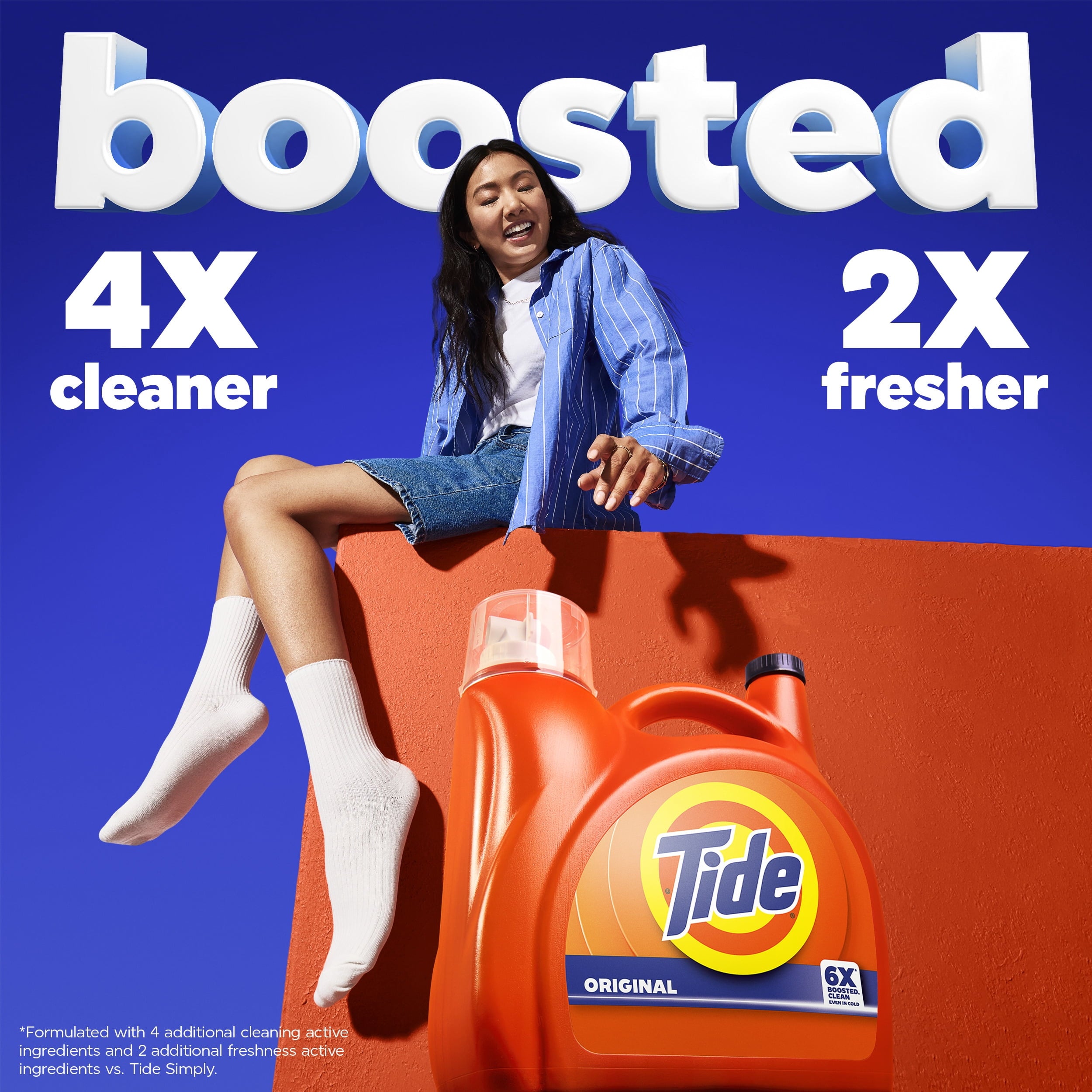 Tide Laundry Detergent Liquid with 6X Boosted Cleaning Power - Original Scent, 125 fl oz, 100 Loads - 2-Pack