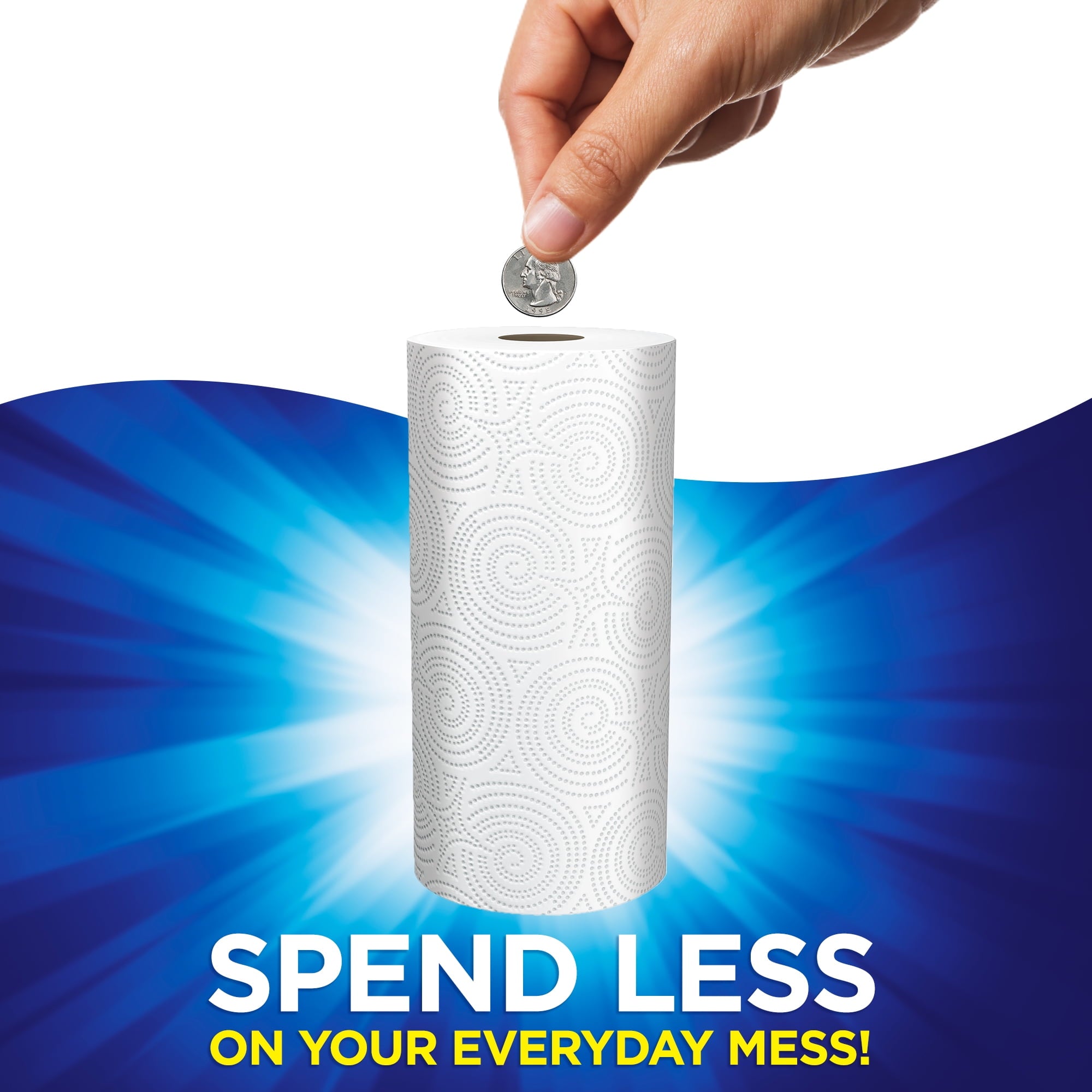 Sparkle Pick-A-Size Paper Towels - White, 2 Double Rolls = 4 Regular Rolls, 126 2-Ply Sheets Per Roll
