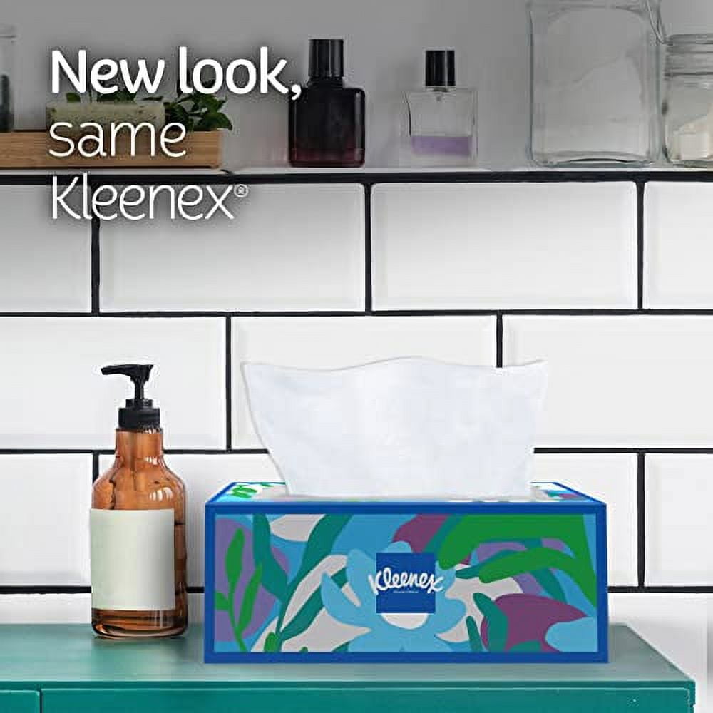 Kleenex Ultra Soft Facial YYF14 Tissues - 3 Flat Boxes, 120 Tissues per Box, 3-Ply (360 Total Tissues), Packaging May Vary