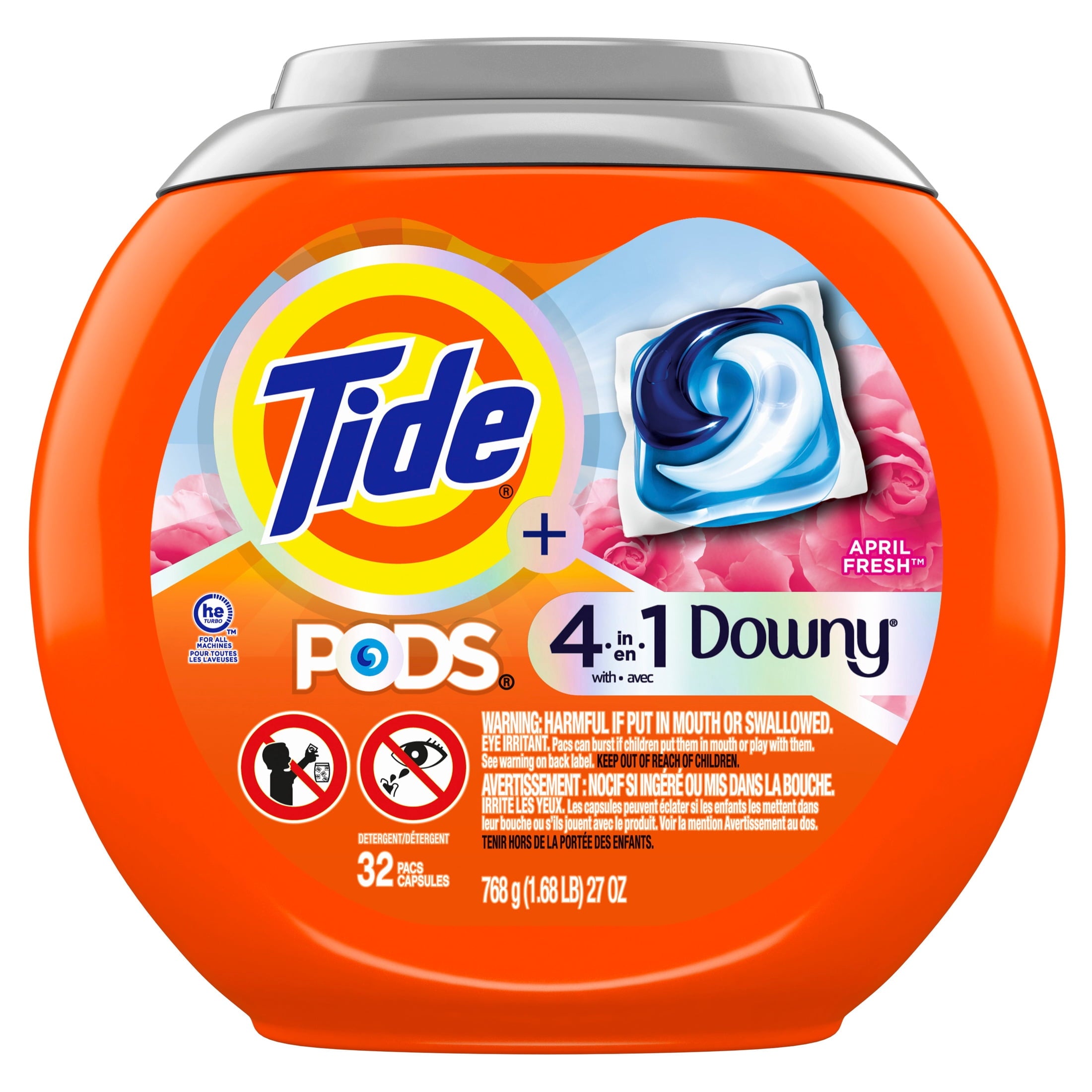 Tide PODS Laundry Detergent Pacs with a Touch of Downy Freshness - 3X Cleaning Power, 32 Count