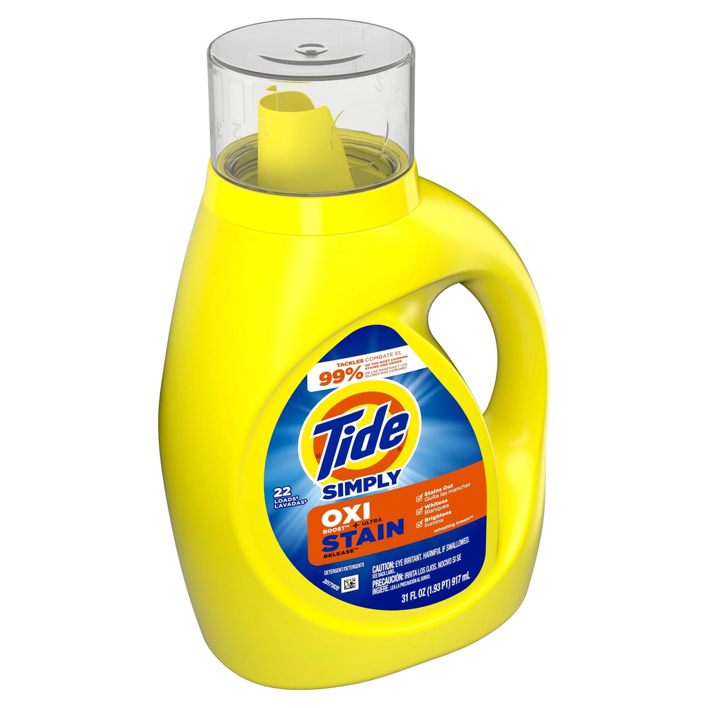 Tide Simply Oxi Boost + Ultra Stain Release - Refreshing Breeze, 22 Loads, 31 fl oz - 3-Pack