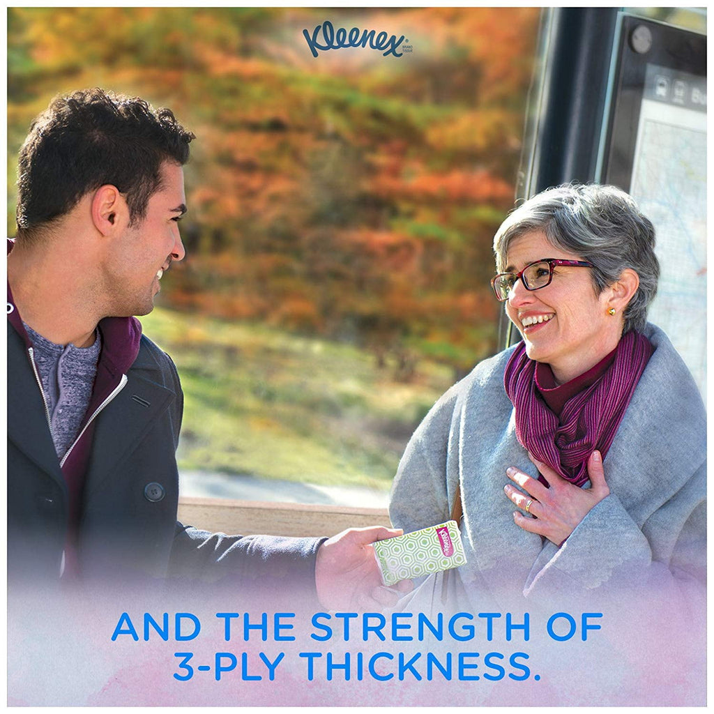 Kleenex Trusted Care Facial Tissues - 8 On-The-Go Travel Packs (80 Tissues Total) (Packaging May Vary)