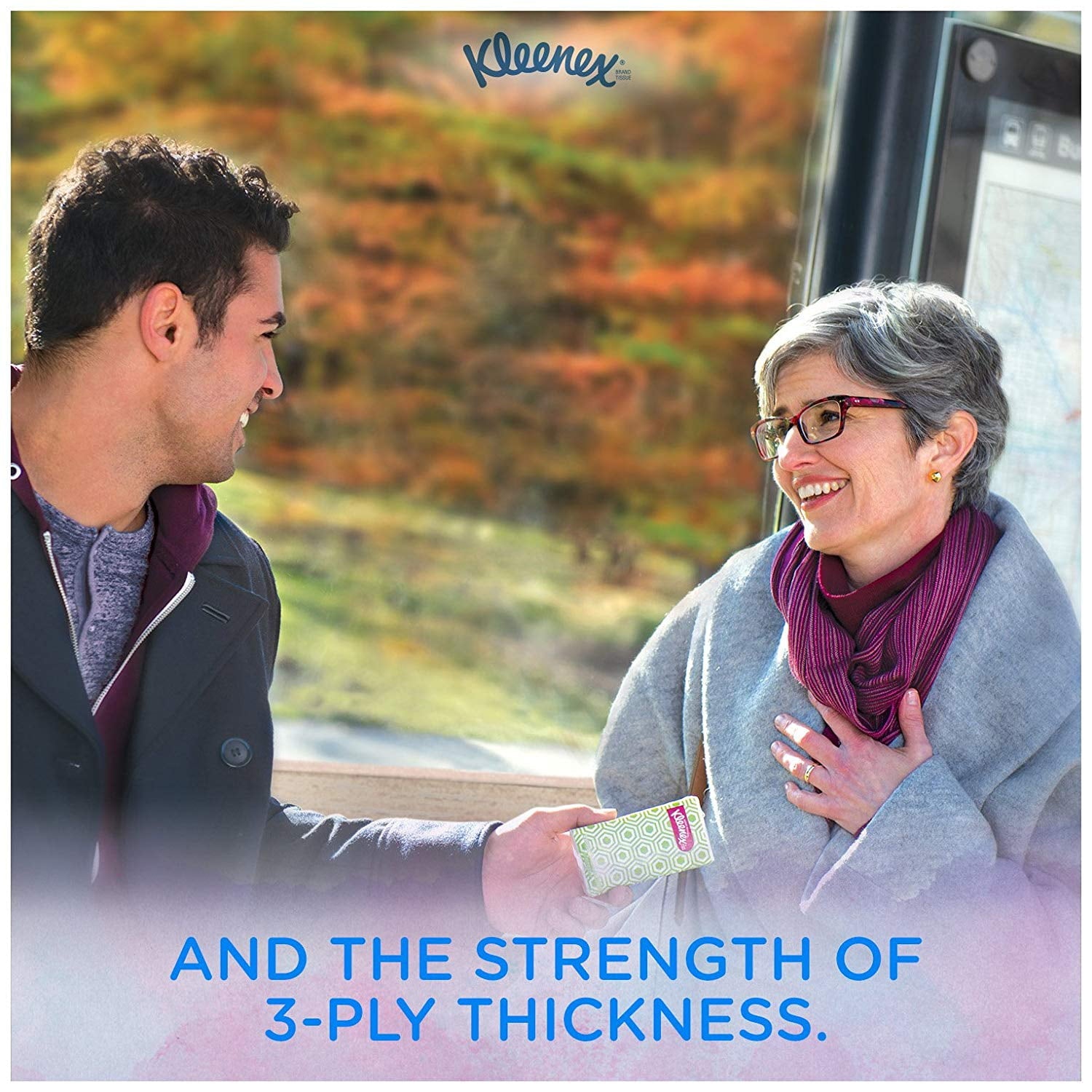 Kleenex Trusted Care Facial Tissues - 8 On-The-Go Travel Packs (80 Tissues Total) (Packaging May Vary)