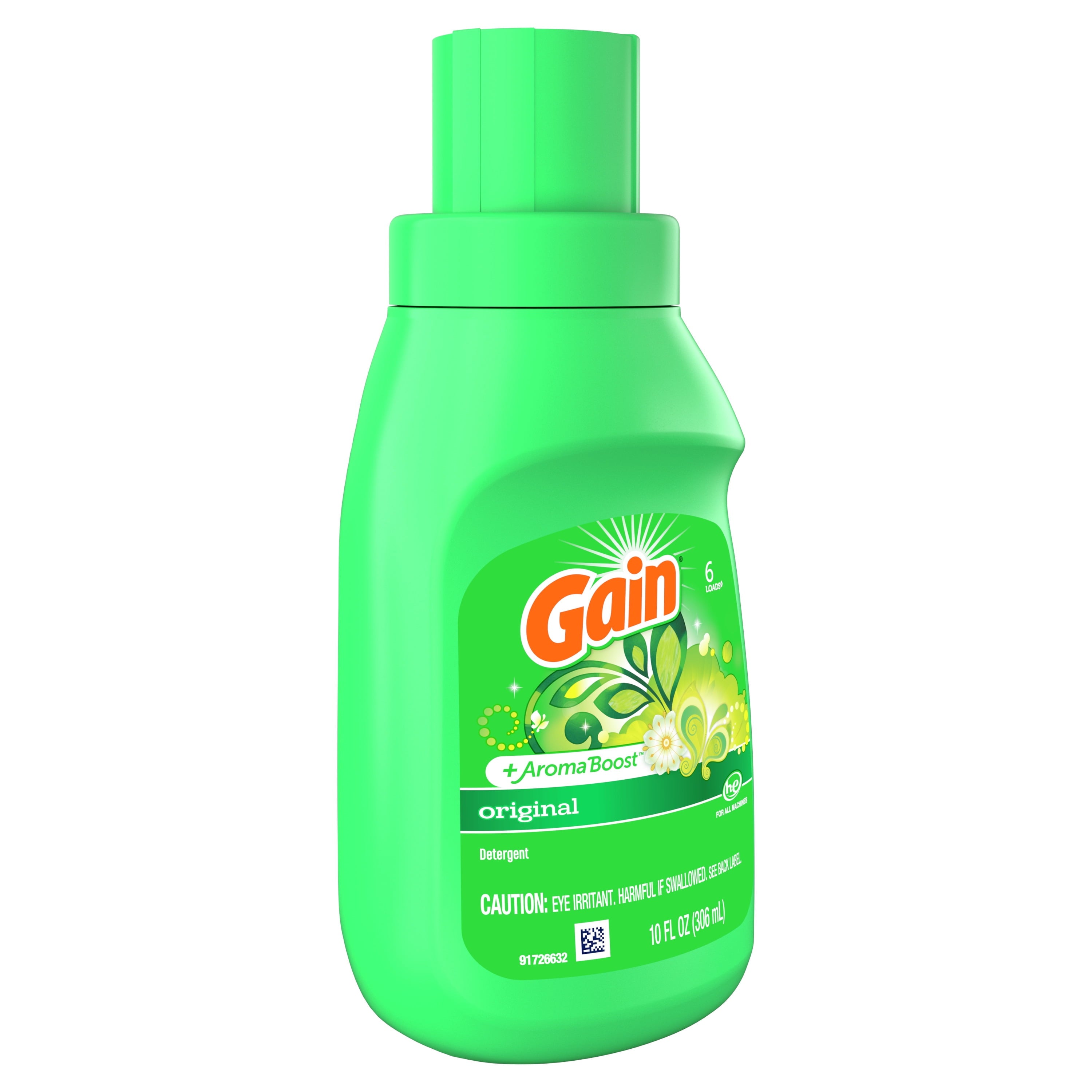 Gain + Aroma Boost Liquid Laundry Detergent - Original Scent, 6 Loads, 10 fl Oz, HE Compatible