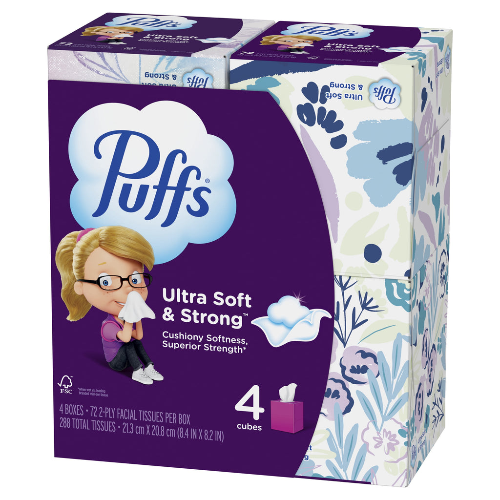 Puffs Ultra Soft Facial Tissues - 4 Count