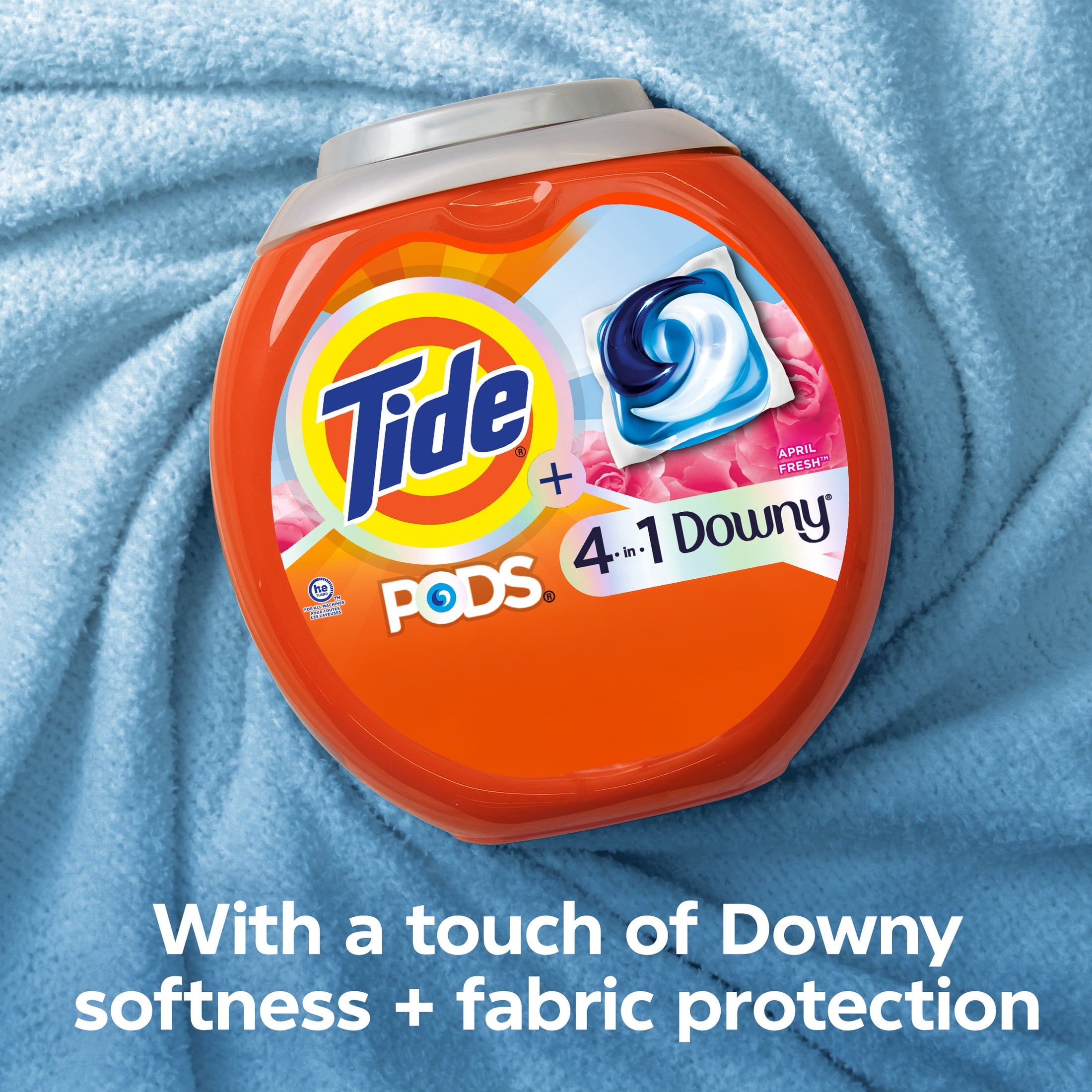 Tide PODS Laundry Detergent Pacs with a Touch of Downy Freshness - 3X Cleaning Power, 32 Count