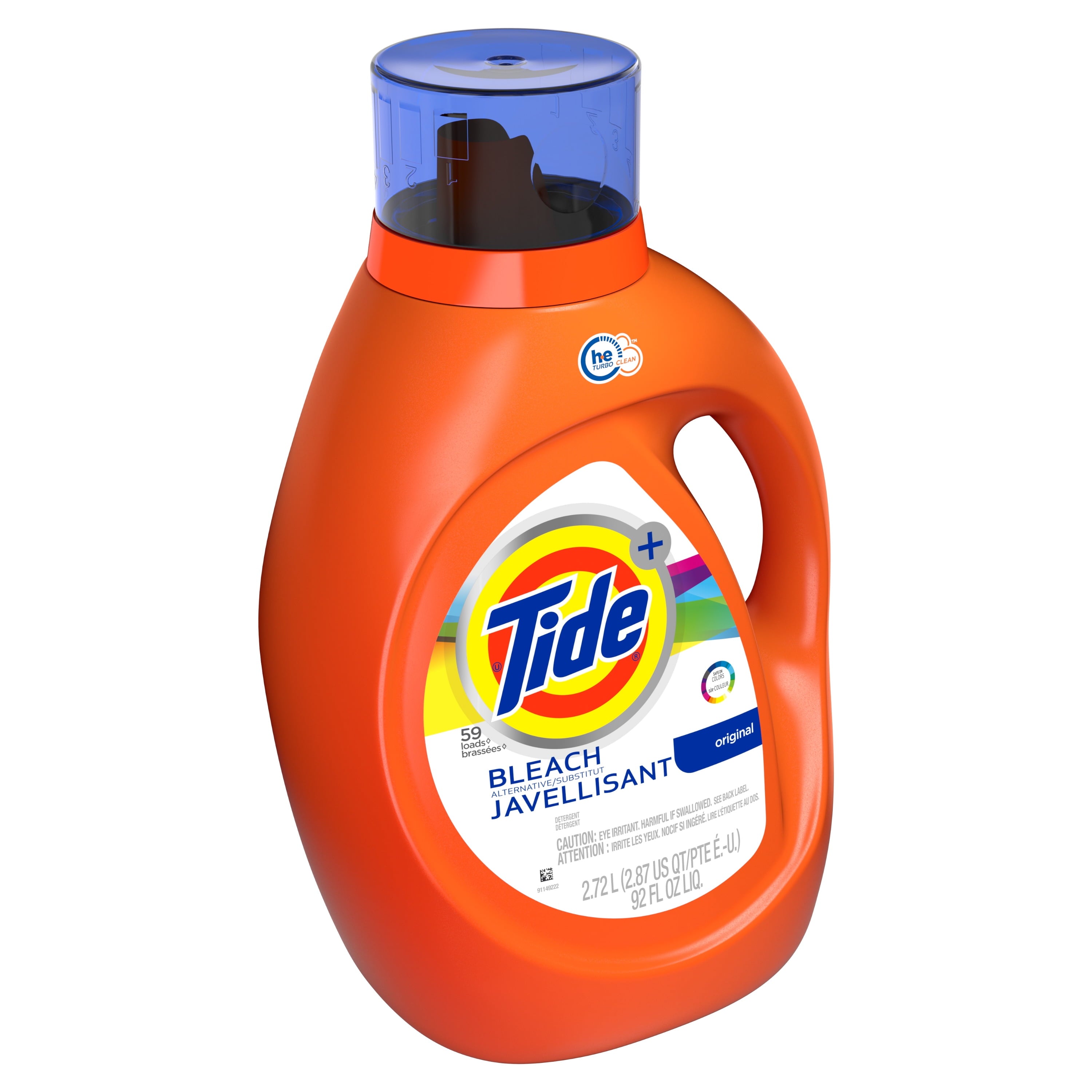 Tide Plus Bleach Alternative HE Turbo Clean Liquid Laundry Detergent - 92 oz, 59 loads