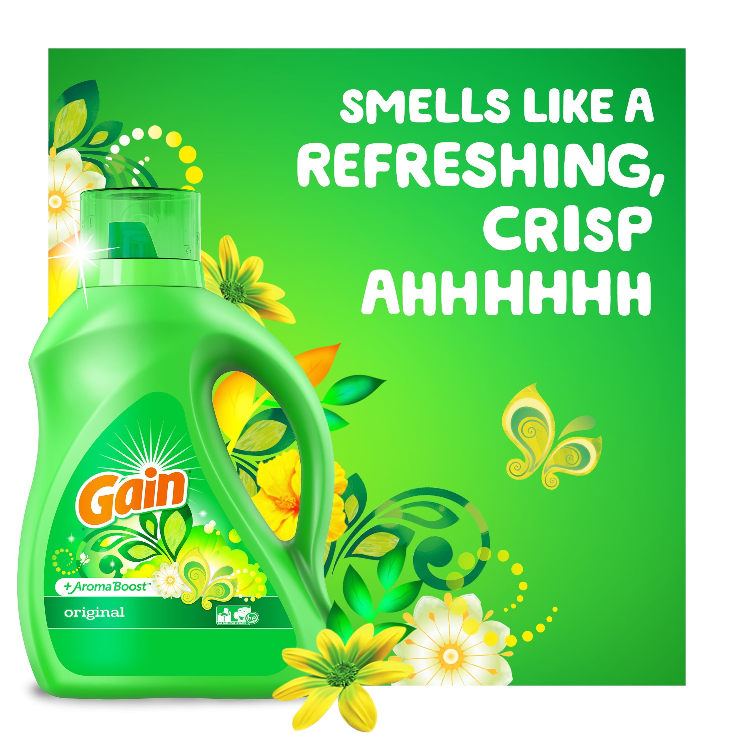 Gain + Aroma Boost Liquid Laundry Detergent - Original Scent, 6 Loads, 10 fl Oz, HE Compatible