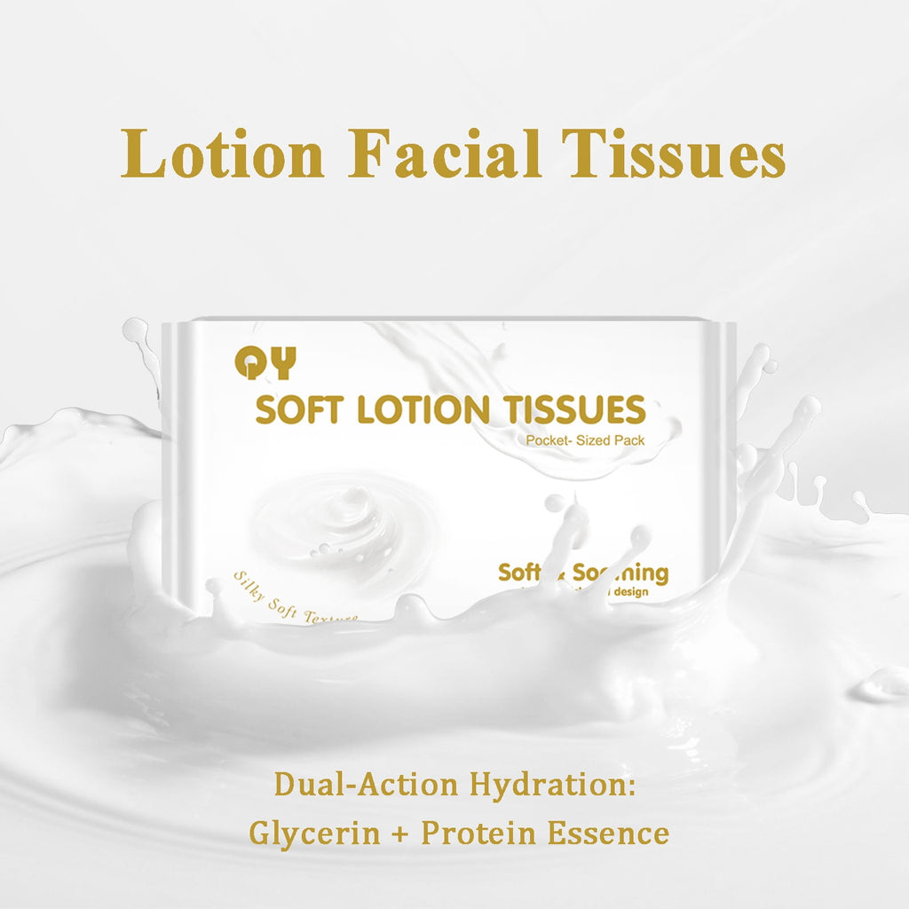 QingYa Facial Tissue with Lotion - 20 Tissue Packs, 6-Ply, 20 Sheets per Pack (400 Total Tissues), Ultra Soft