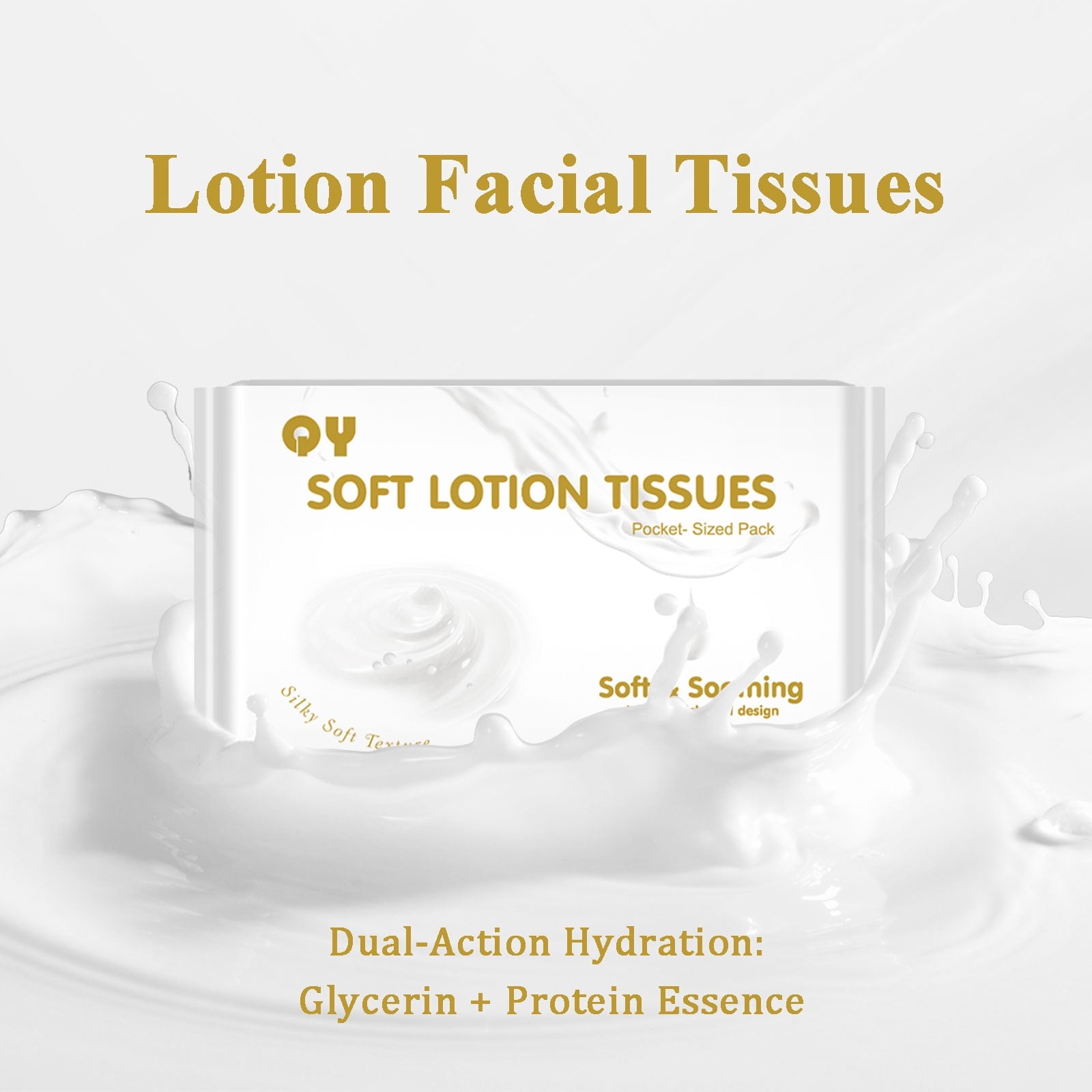QingYa Facial Tissue with Lotion - 20 Tissue Packs, 6-Ply, 20 Sheets per Pack (400 Total Tissues), Ultra Soft