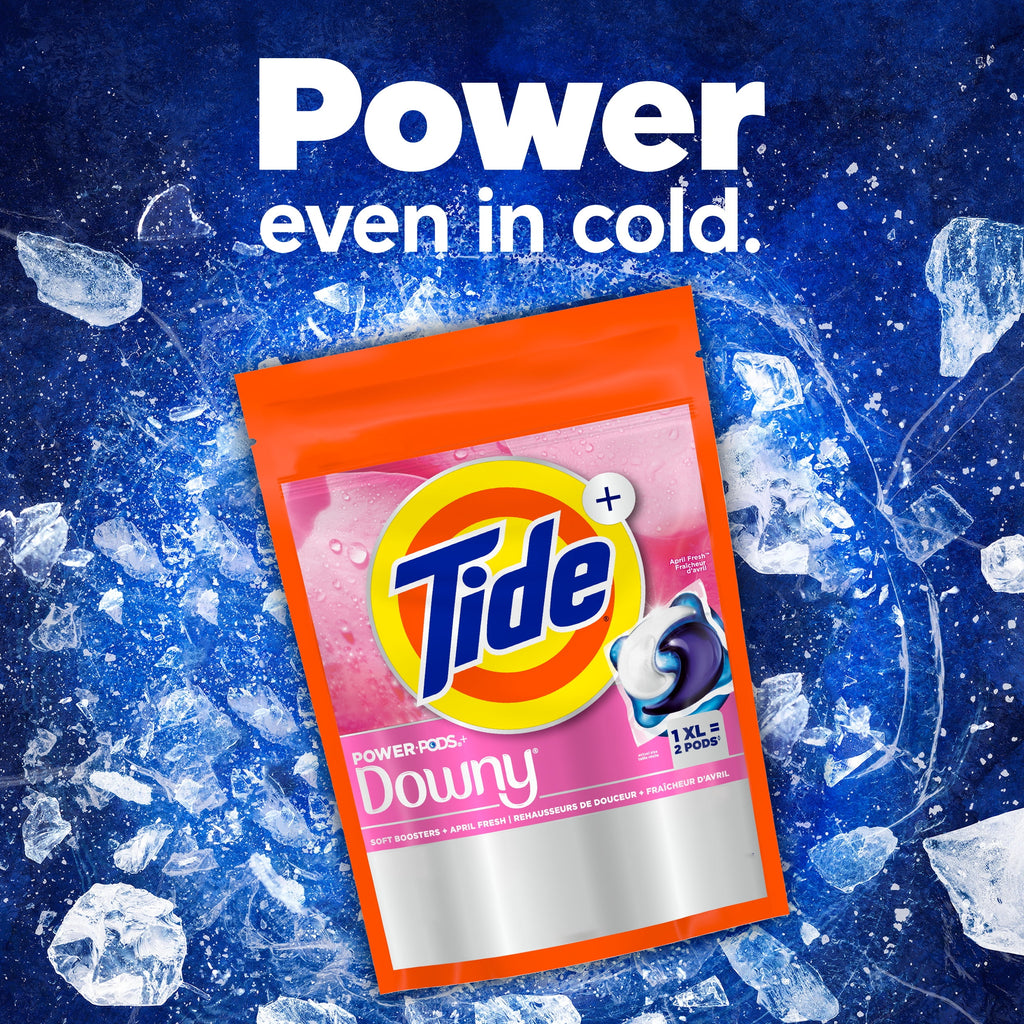 Tide Power PODS Laundry Detergent Pacs with Downy Soft Boosters - April Fresh Scent, 9 Count