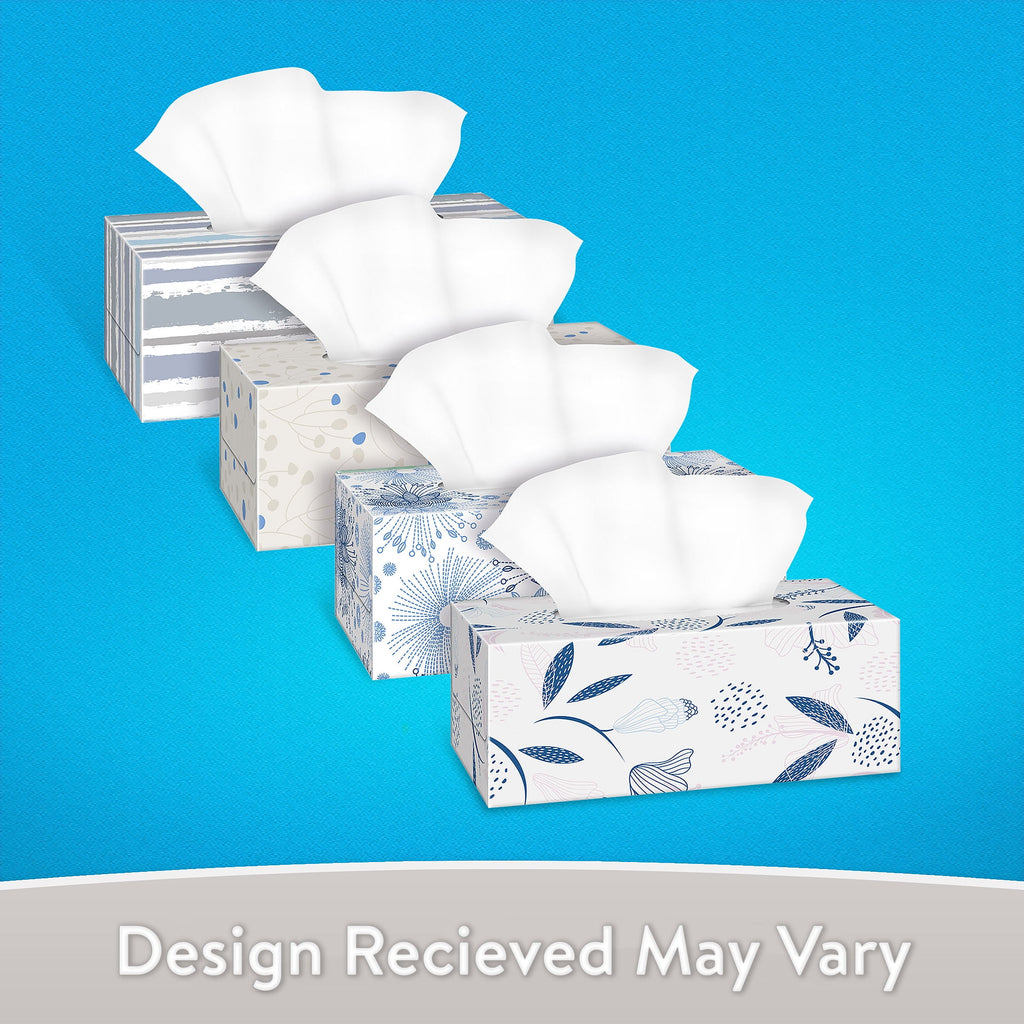 Great Value Everyday Soft Facial Tissues - 2 Flat Cartons, 160 Tissues per Carton, 2-Ply, Compare to Kleenex® - 12-Pack